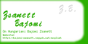 zsanett bajomi business card